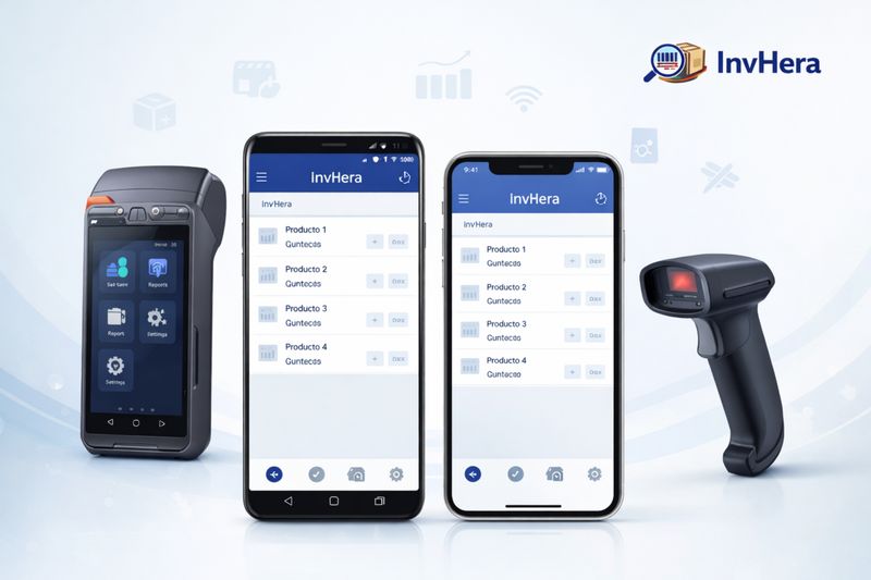 InvHera en POS, Android, iPhone y escaner de codigo de barras